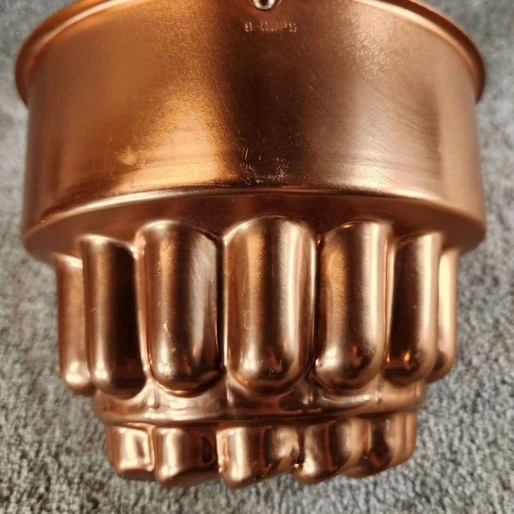 Decorative Molds Copper Heart Star Fluted Round Set of 4